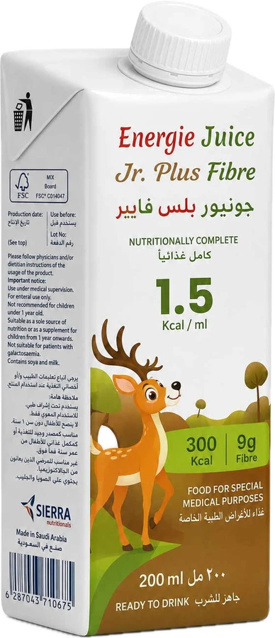 إنرجي شيك جونيور 1.5 بالألياف شوكولاتة