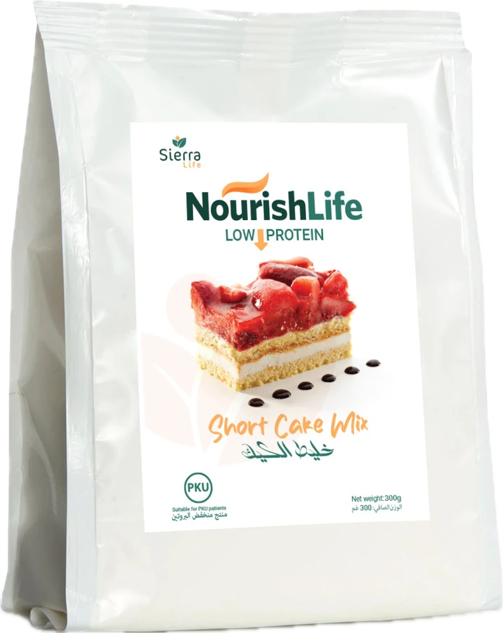 خليط الشورت كيك منخفض البروتين